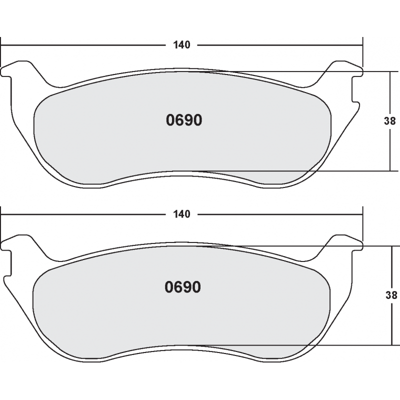 Street brake pads - Ford / Lincoln / Mercury
rear brake pad